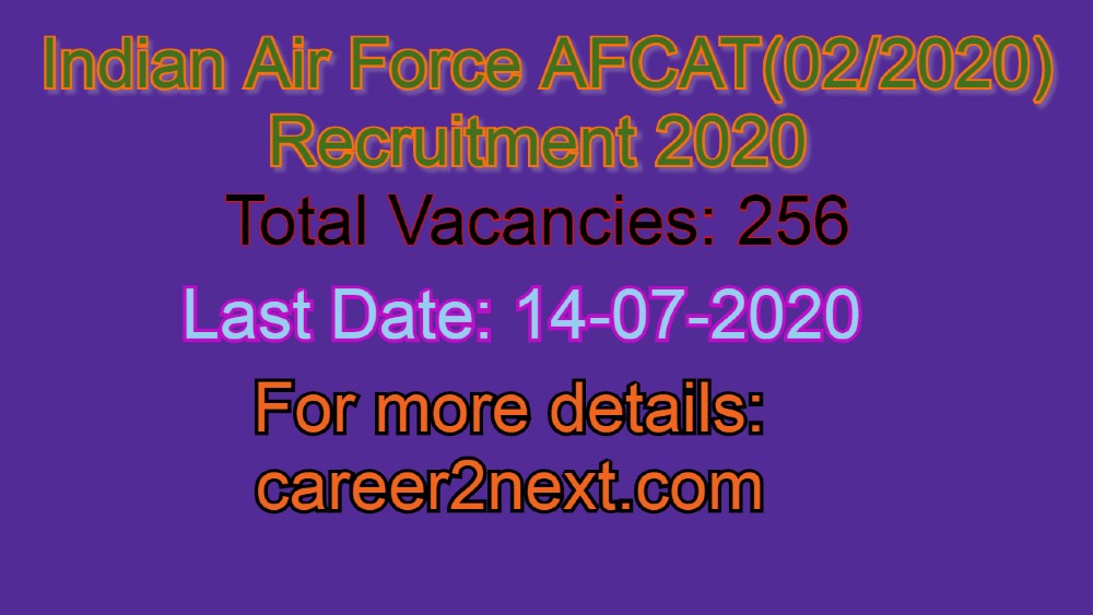 Indian Air Force AFCAT 02-2020