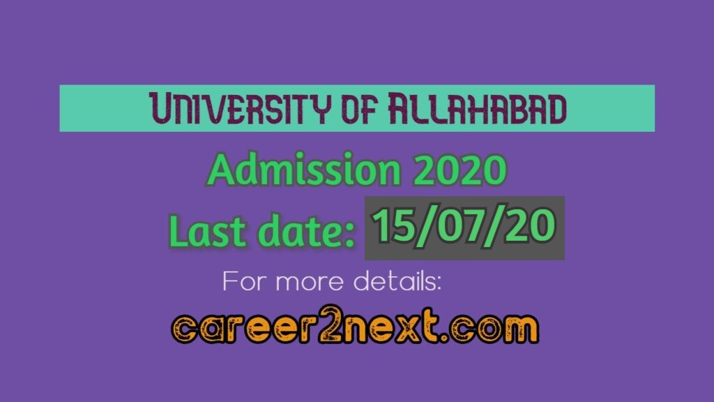 Allahabad University Admission 2020
