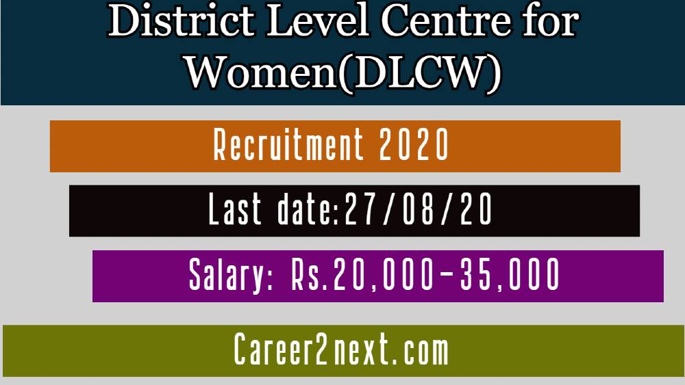 DLCW 欲望号列车 2020| 03-Women Welfare Officer & District Coordinator post