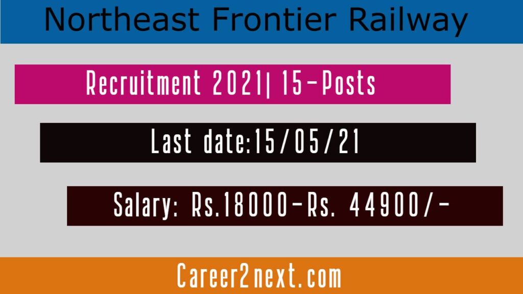 Northeast Frontier Railway 新任女教师 2021