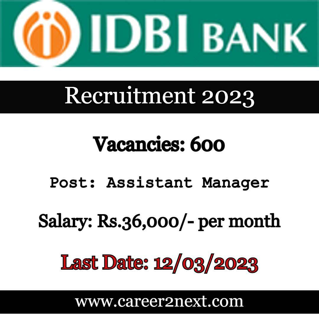 IDBI Bank Assistant Manager 车里啪啪啪视频 2023