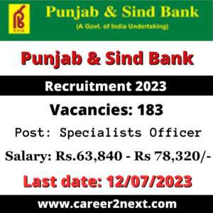 Punjab & Sind Bank SO 长发姑娘 2023