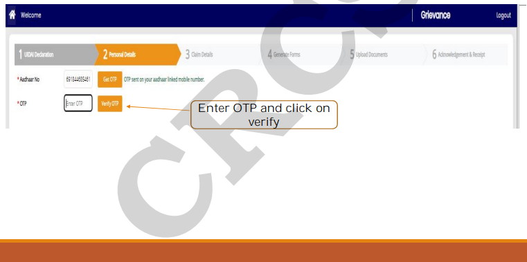 CRCS Refund Portal Apply online Process